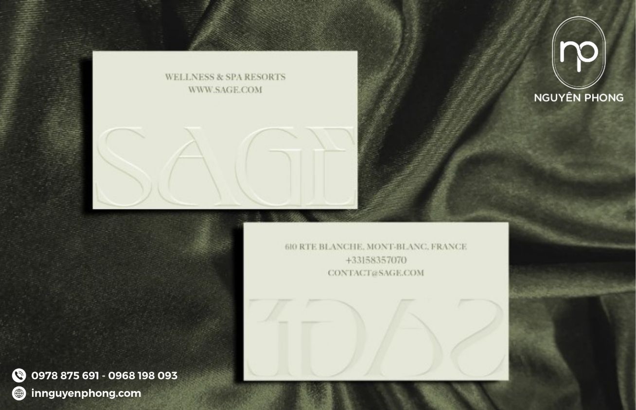 Mẫu logo thẩm mỹ viện in trên card visit